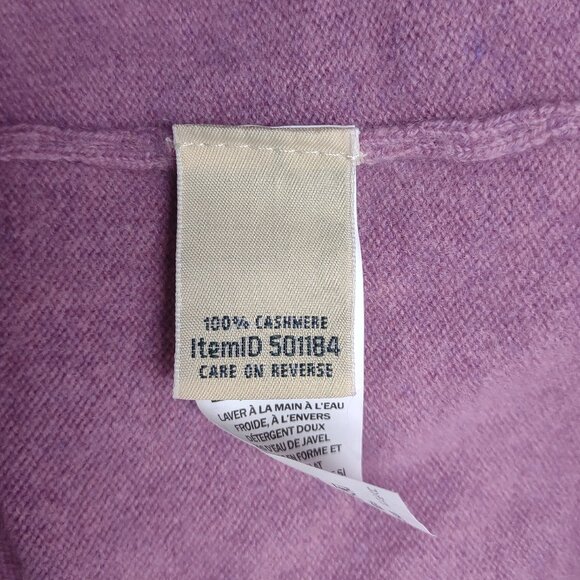 L.L. Bean light purple 100% Cashmere V-Neck pullover sweater ladies XL X-Large - Picture 7 of 7